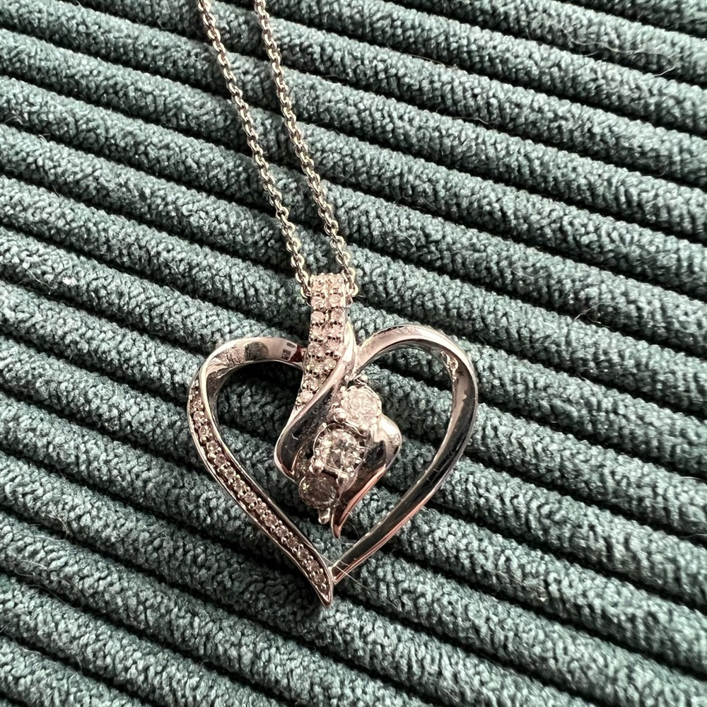 Sterling silver Diamond necklace.